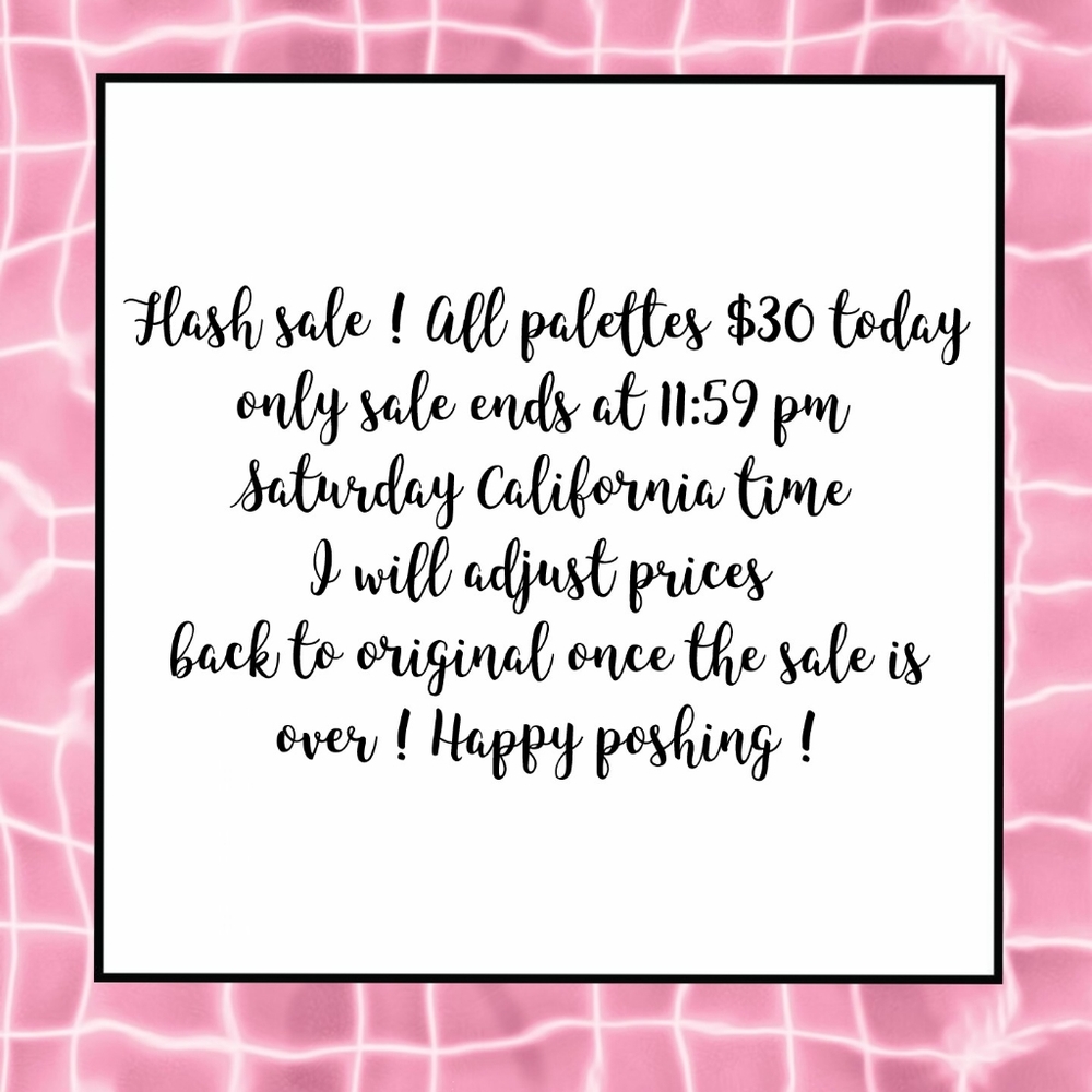 Flash sale on eyeshadow palettes